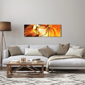 Tablou cu abstracție (cu ceas) (90x30 cm)