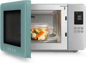 Cuptor cu microunde cu gratar 4in1 SMEG Collezione MOC01EGMEU, 1900 W, 29 l, 18 programe, Inchidere lina, Semnal sonor, Ecran LCD, Verde