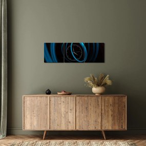 Tablou cu linie albastră (cu ceas) (90x30 cm)