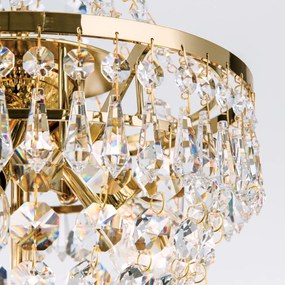 Candelabru cristal design lux Sheraton D-25cm 3L gold plated