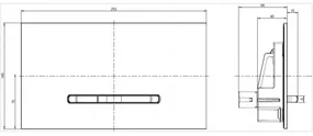 Clapeta actionare rezervor WC incastrat, Villeroy&amp;Boch ViConnect, negru mat - crom, 922169AN