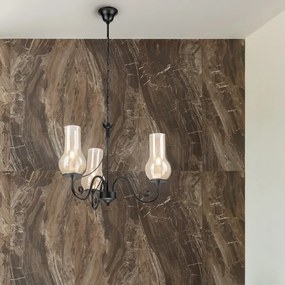 Lustră pe lanț Brilagi COTTAGE 3xE14/40W/230V negru/maro