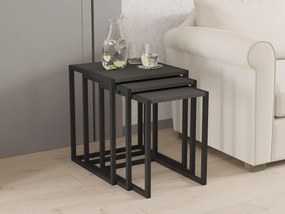 Set 3buc. măsuțe cafea Kibusa (negru + antracit) . 1094327