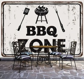 Fototapet - BBQ Zone - inscripție (254x184 cm), în 8 de alte dimensiuni noi