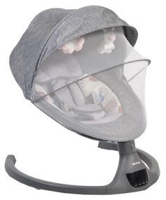 Balansoar Pentru Bebelusi cu conectare la priza si telecomanda NOVOKIDS ™ iSwing , Cu plasa insecte, Multifunctional, Pliabil, 5 viteze de leganare,