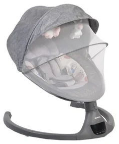 Balansoar Pentru Bebelusi cu conectare la priza si telecomanda NOVOKIDS ™ iSwing , Cu plasa insecte, Multifunctional, Pliabil, 5 viteze de leganare,