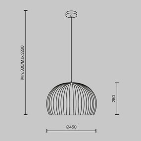 Lustra/Pendul design decorativ natural Roots 45cm