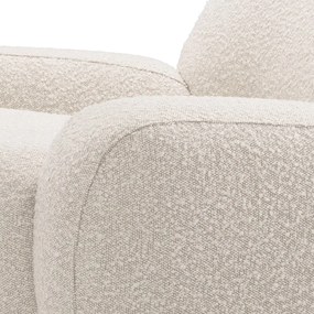 Fotoliu pivotant design elegant LUX Udine, boucle crem 116333 HZ