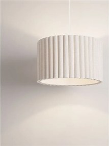 Lustra suspendata cu abajur din in alb Nos