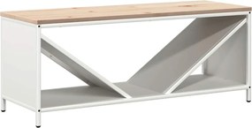 vidaXL Suport pentru lemne de foc cu blat lemn alb 100,5x35,5x40 cm