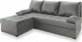 OFERTA Canapea de colt extensibila gri deschis ZENA, reversibila clasa a II-a