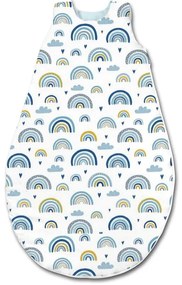 Sac de dormit copii 3-18 luni Kidizi Blue Rainbow, 0.5 tog
