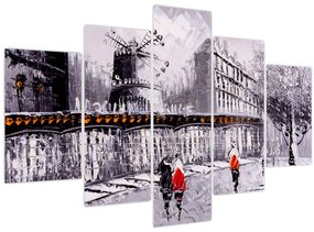 Tablou - Pictură în ulei a orașului II. (150x105 cm)