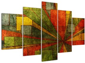 Tablou cu abstracție geometrică (150x105 cm)