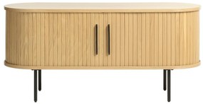 Masă TV în culoare naturală cu aspect de lemn de stejar 120x56 cm Nola – Unique Furniture