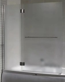 Paravan de cada batant Inter Ceramic 126x140 cm sticla opaca 5 mm profil crom lucios stanga