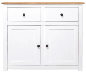 282699 vidaXL Servantă, alb, 93x40x80 cm, lemn masiv pin, gama Panama