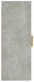 Dulap de perete, gri beton, 34,5x34x90 cm, lemn compozit 1, Gri beton