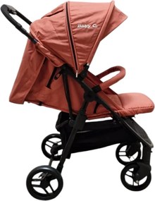 Carucior nou nascuti 2 in 1 BABY CARE™ PRO YK78, Pozitie somn, Spatar reglabil in 7 trepte, Frana picior, Pliabil, Portocaliu Gold