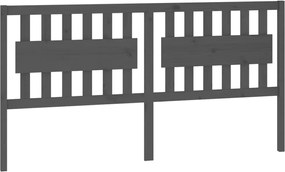 vidaXL Tăblie de pat, gri, 185,5x4x100 cm, lemn masiv de pin