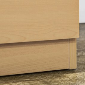 HOMCOM Casetieră Versatilă cu 4 Sertare, din PAL, Design Natural, 72x33.5x67 cm, pentru Birou sau Acasă | Aosom Romania