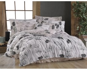 BedTex Lenjerie de pat din bumbac Ginko albă, 140x 200 cm, 70 x 90 cm