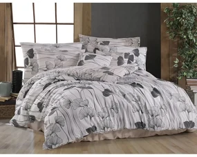 BedTex Lenjerie de pat din bumbac Ginko albă, 140x 200 cm, 70 x 90 cm