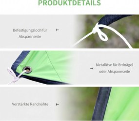 Outsunny Cort de Plajă Portabil cu Protecție UV și Geantă de Transport, 3x3 m, Verde | Aosom Romania