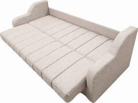 Canapea ALEX extensibila, 3 locuri, cu lada de depozitare, stofa bej, 220x90x90 Bej