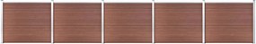 vidaXL Set panouri gard, 872x146 cm, maro, WPC