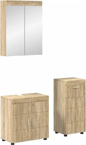 vidaXL Set de mobilier pentru baie TULUM Stejar Sonoma Lemn compozit