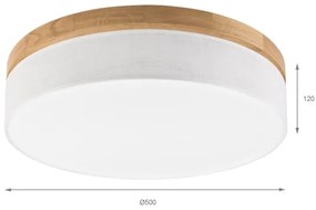 Brilagi - Lampă de tavan LED BELLADONNA LED/36W/230V Ø 50 cm alb/stejar