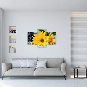 Tablou cu floare galbenă (90x60 cm)