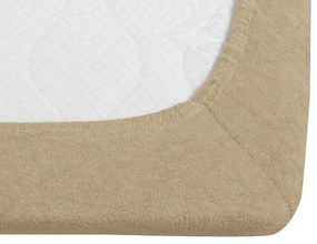 Cearsaf Frotir cu elastic 90x200 cm bej