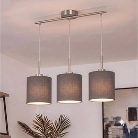 Brilagi - Candelabru LED suspendat pe cablu NUBILA, 3xE27/60W/230V, antracit