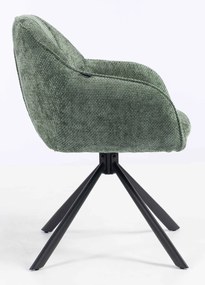 HR2055 BAZĂ STEA Scaun Verde Salvie Grid Premium cu Bază Neagră