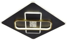 Plafonieră LED dimabilă LED/90W/230V negru + telecomandă