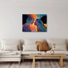 Tablou pe sticlă - Dragoste cosmică (70x50 cm)