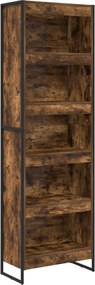 vidaXL Dulap pentru cărți 2 pcs Stejar fumuriu 80 x 30 x 155 cm