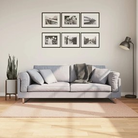 vidaXL Covor HUARTE, fir scurt, moale și lavabil, roz pudră, 120x170cm