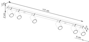 Spot Sollux SL.1505 RING 6xGU10/10W/230V verde
