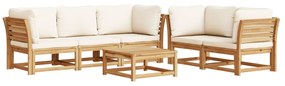 3214293 vidaXL Set mobilier grădină cu perne, 6 piese, lemn masiv acacia