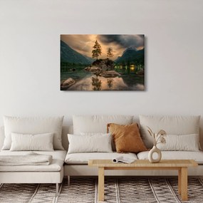 Tablou - lacul în munți (90x60 cm)