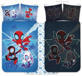 Omul Păianjen Spidey lenjerie de pat pentru copii care luminează în întuneric, pentru grădiniță 100x135cm, 40x60cm