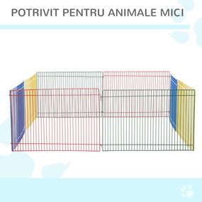 PawHut tarc modular pentru animale mici, 8 piese, 69x69x23cm | AOSOM RO