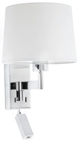 Aplica cu reader LED stil clasic design elegant ARTIS crom/alb