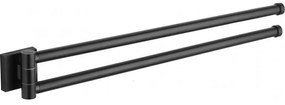 Mexen Rufo cuier dublu rotativ pentru prosoape, negru - 7050925-70
