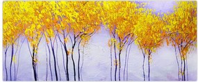 Tablou - Copaci galbeni (120x50 cm)