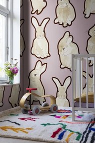 Tapet Year of the Bunny, Lilac, Rebel Walls