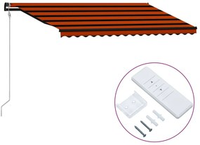 Copertina retractabila automat, portocaliu  maro, 400x300 cm portocaliu si maro, 400 x 300 cm